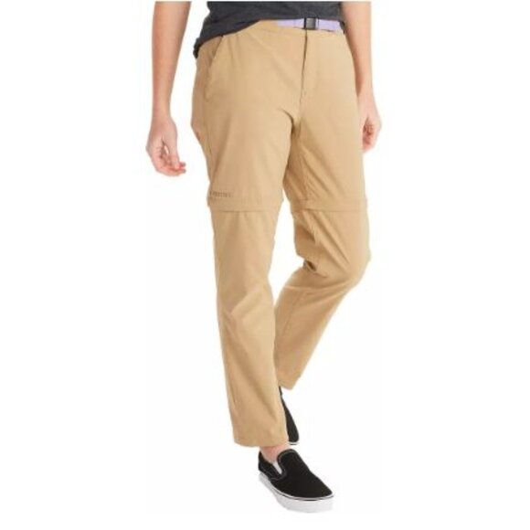 Marmot Women's Kodachrome Convertible Tan Zip Off Pants Shorts - 14 - Picture 1 of 15